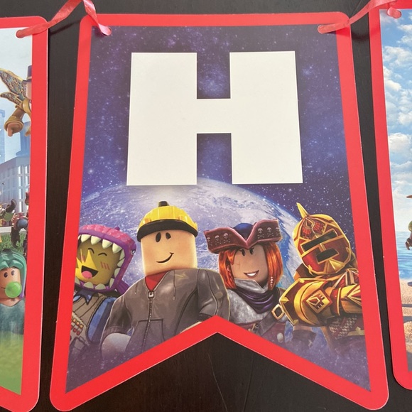 Roblox Birthday Banner & Cake Topper Only - Picture 5 of 6